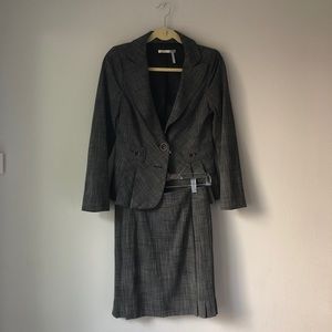 Classiques Entier: Gray blazer and skirt set